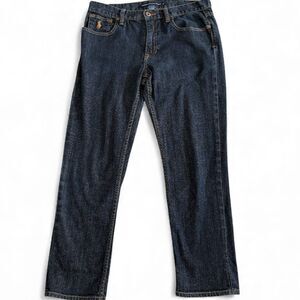 Ralph Lauren‎ Sport Classic Fit Straight Leg Dark Blue Denim Jeans Women Size 29